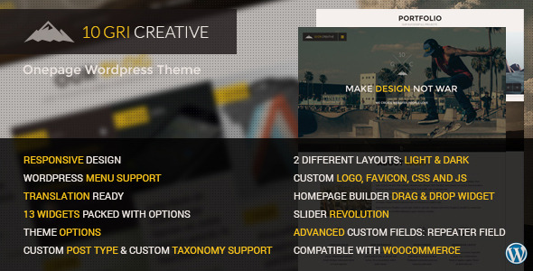 10GriCreative Responsive Preview Wordpress Theme - Rating, Reviews, Preview, Demo & Download