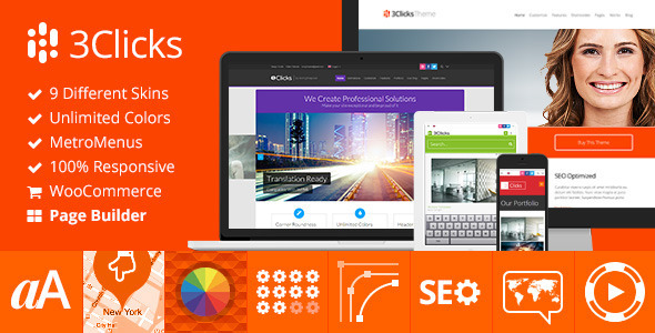 3Clicks Preview Wordpress Theme - Rating, Reviews, Preview, Demo & Download
