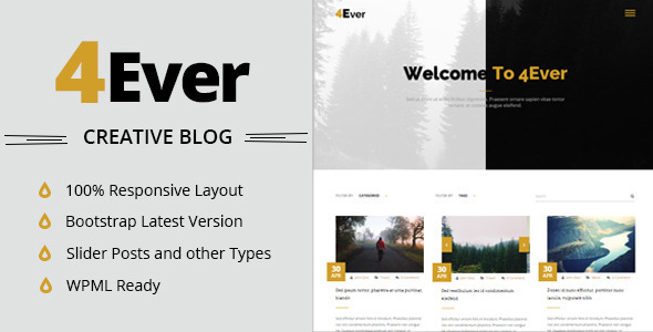 4Ever Preview Wordpress Theme - Rating, Reviews, Preview, Demo & Download