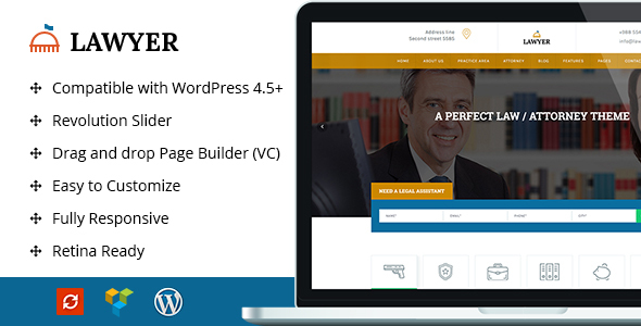 A Lawyer Preview Wordpress Theme - Rating, Reviews, Preview, Demo & Download