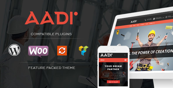 Aadi Construction Preview Wordpress Theme - Rating, Reviews, Preview, Demo & Download