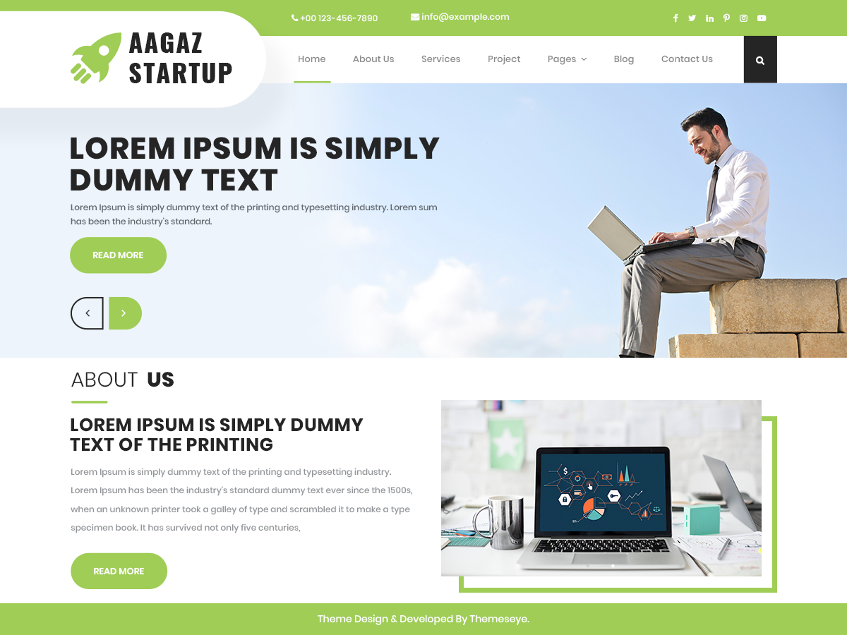 Aagaz Startup Preview Wordpress Theme - Rating, Reviews, Preview, Demo & Download
