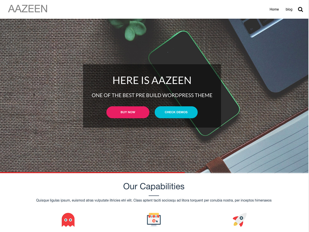 Aazeen Preview Wordpress Theme - Rating, Reviews, Preview, Demo & Download