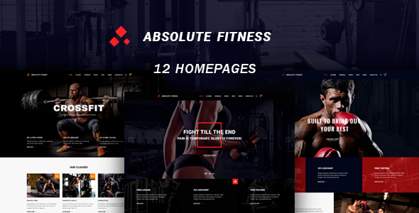 Absolute Fitness Preview Wordpress Theme - Rating, Reviews, Preview, Demo & Download