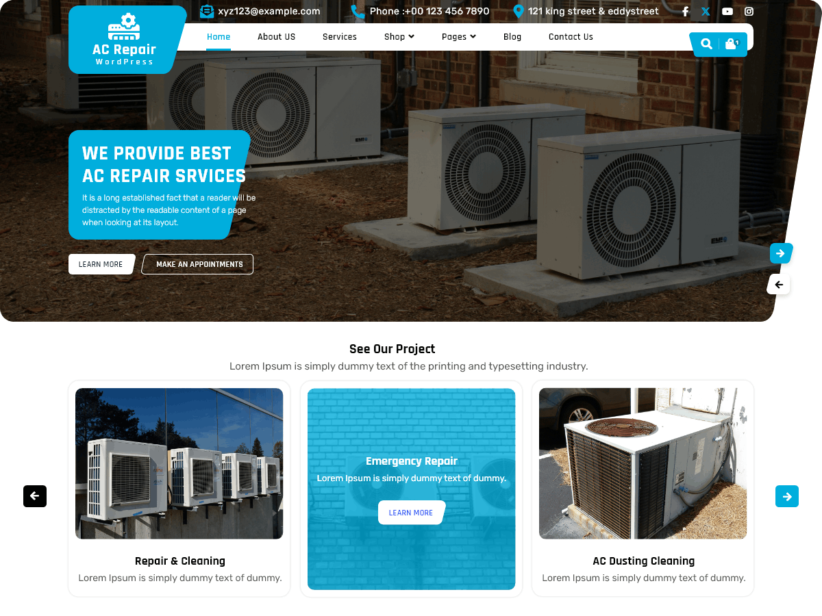 AC Maintenance Preview Wordpress Theme - Rating, Reviews, Preview, Demo & Download
