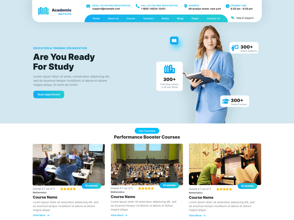 Academic Institute Preview Wordpress Theme - Rating, Reviews, Preview, Demo & Download