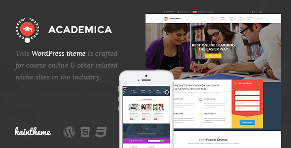 Academica Preview Wordpress Theme - Rating, Reviews, Preview, Demo & Download