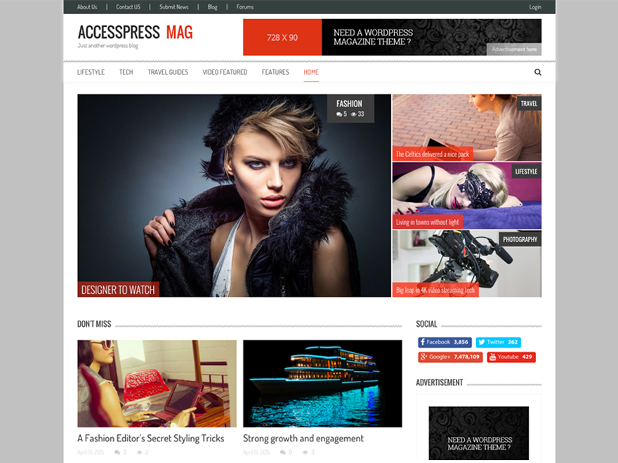 Accesspress Mag Preview Wordpress Theme - Rating, Reviews, Preview, Demo & Download