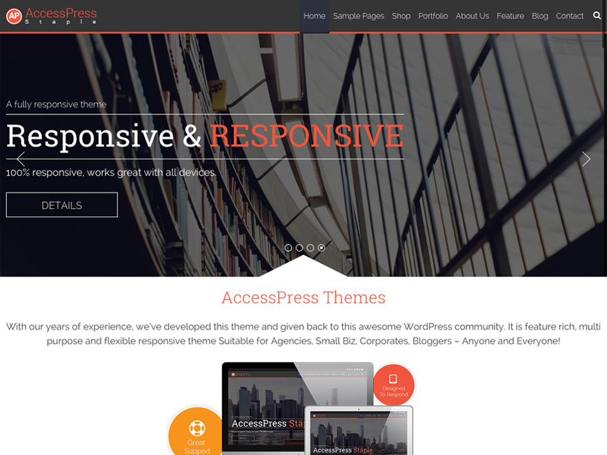 AccessPress Staple Preview Wordpress Theme - Rating, Reviews, Preview, Demo & Download