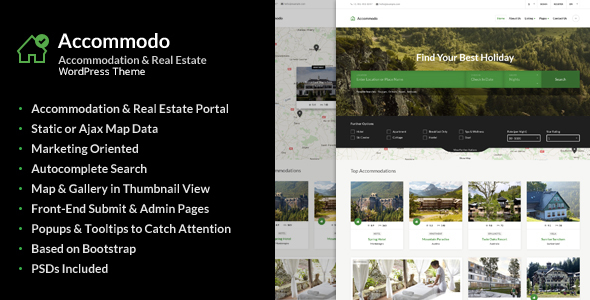 Accommodo Preview Wordpress Theme - Rating, Reviews, Preview, Demo & Download