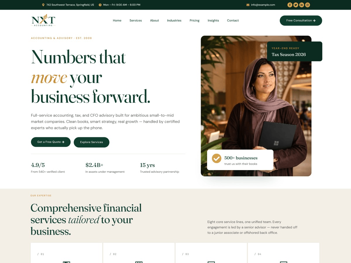 Accounting Services Preview Wordpress Theme - Rating, Reviews, Preview, Demo & Download