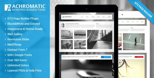 Achromatic Business Preview Wordpress Theme - Rating, Reviews, Preview, Demo & Download