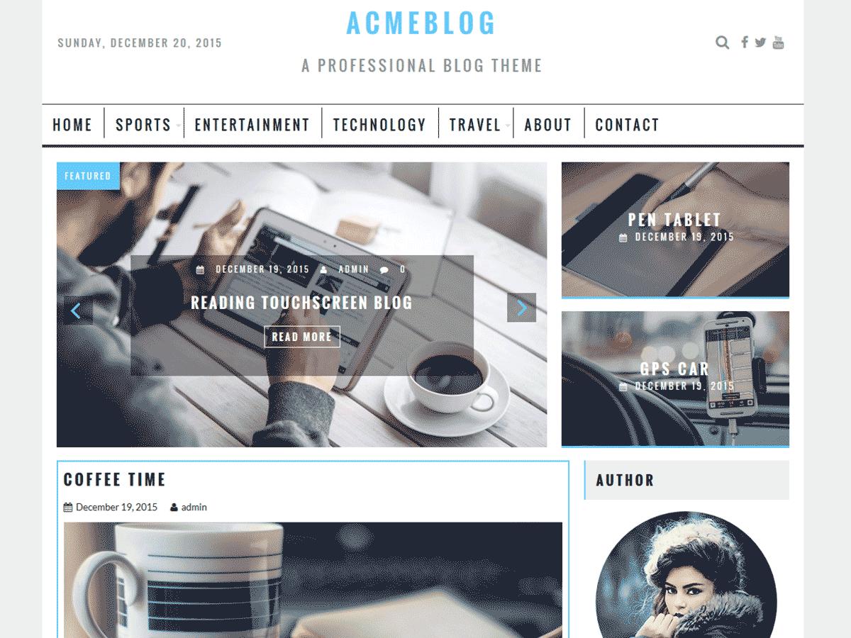 AcmeBlog Preview Wordpress Theme - Rating, Reviews, Preview, Demo & Download