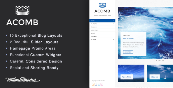 Acomb Preview Wordpress Theme - Rating, Reviews, Preview, Demo & Download