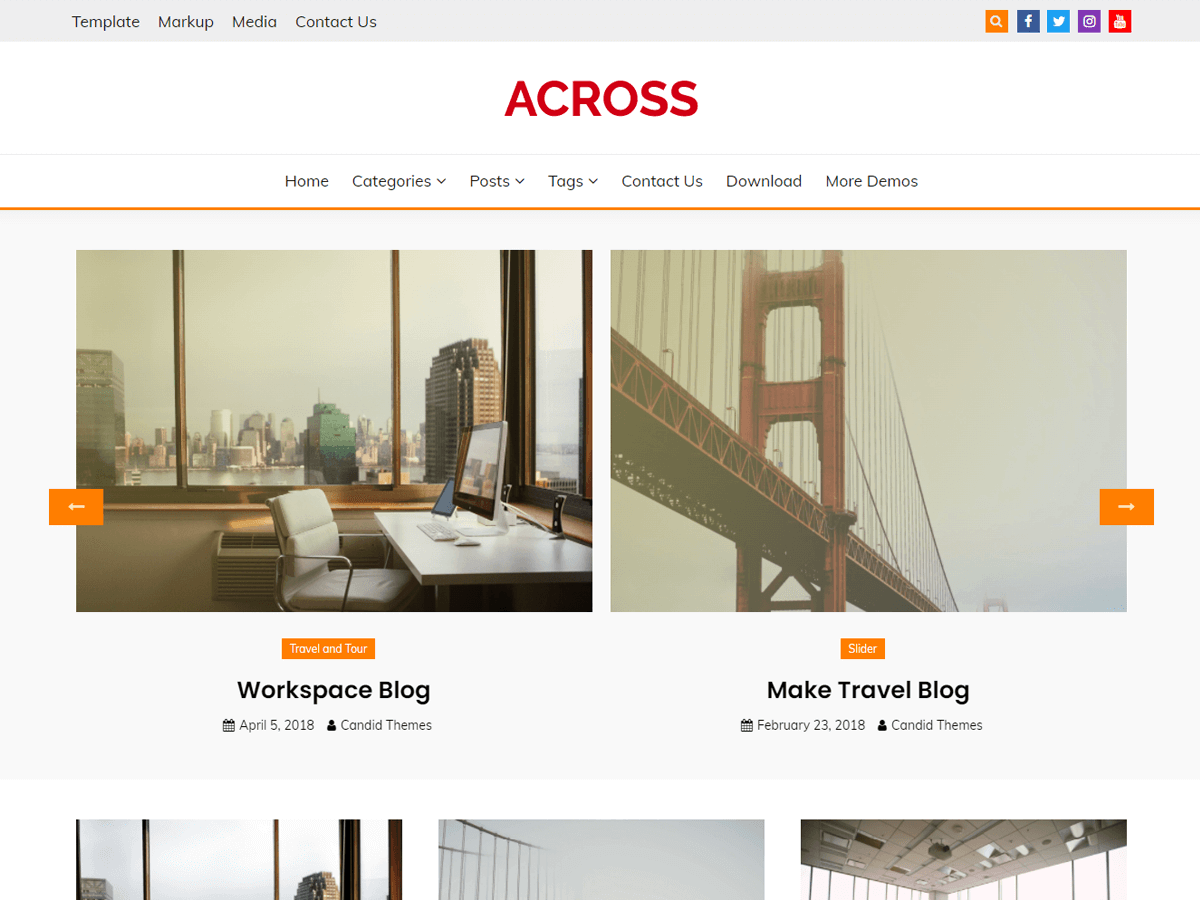 Across Preview Wordpress Theme - Rating, Reviews, Preview, Demo & Download
