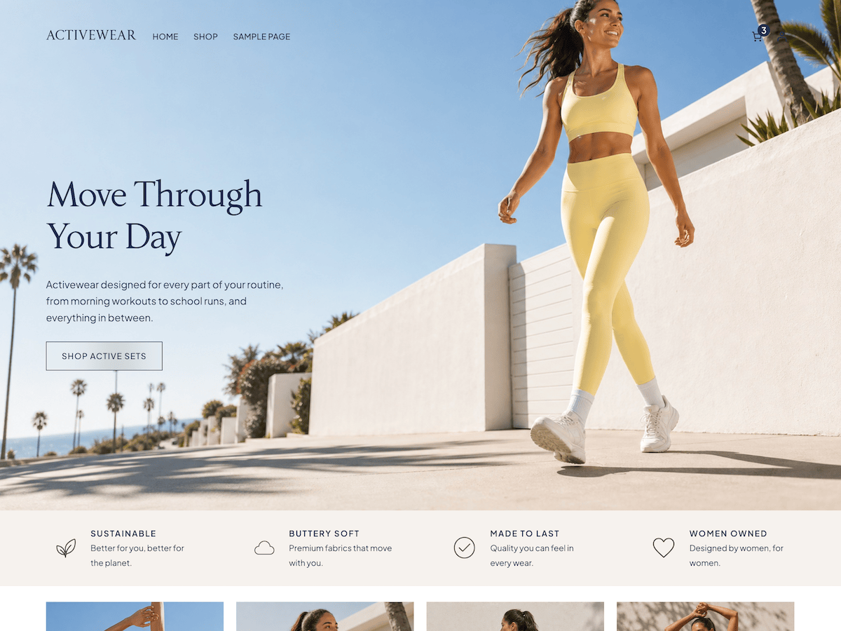Activewear Fashion Preview Wordpress Theme - Rating, Reviews, Preview, Demo & Download