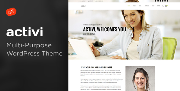 Activi Preview Wordpress Theme - Rating, Reviews, Preview, Demo & Download