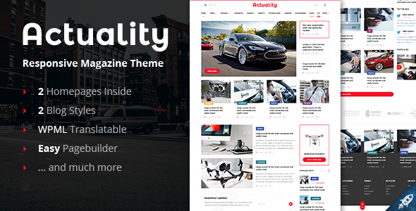 Actuality Preview Wordpress Theme - Rating, Reviews, Preview, Demo & Download
