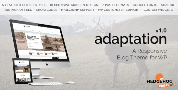 Adaptation Preview Wordpress Theme - Rating, Reviews, Preview, Demo & Download