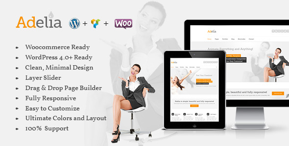 Adelia Preview Wordpress Theme - Rating, Reviews, Preview, Demo & Download