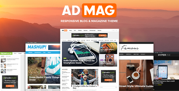 ADMAG Preview Wordpress Theme - Rating, Reviews, Preview, Demo & Download