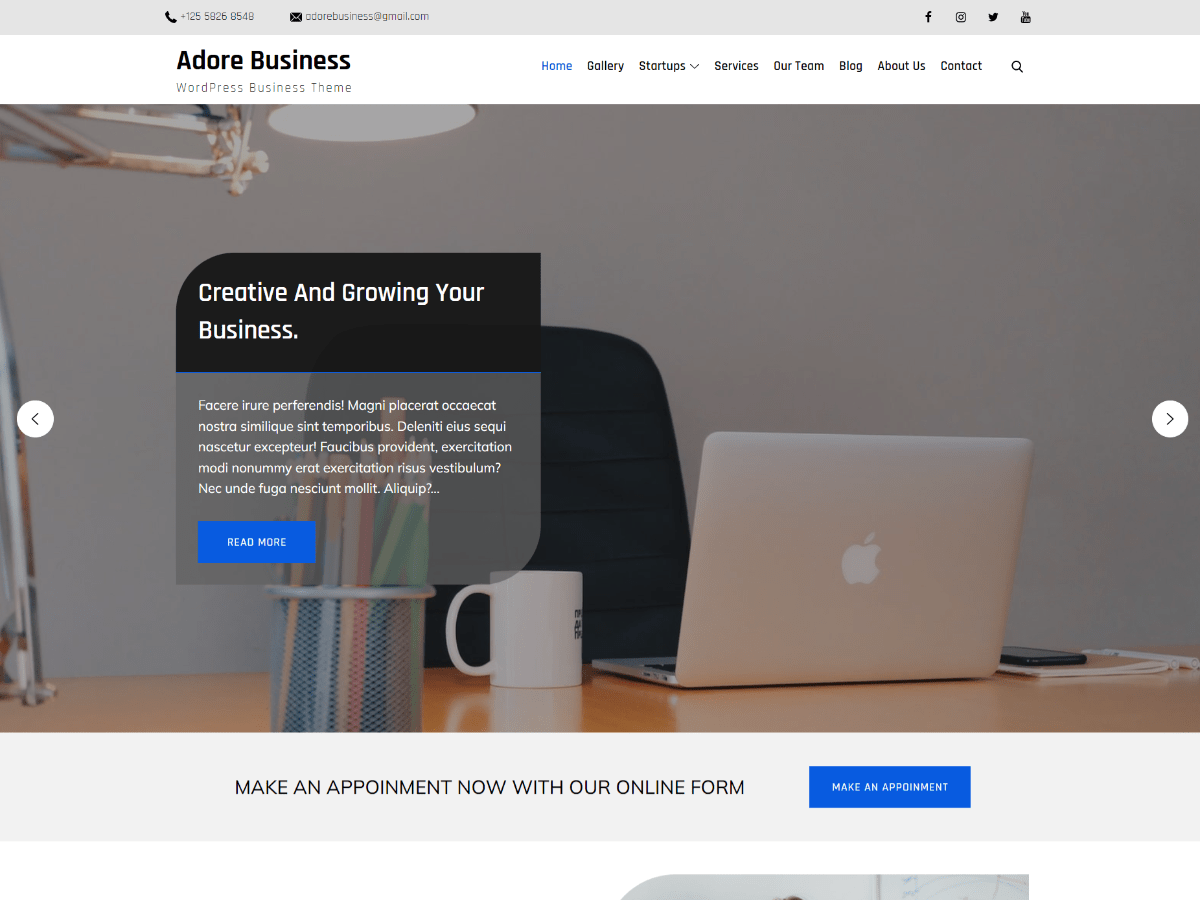 Adore Business Preview Wordpress Theme - Rating, Reviews, Preview, Demo & Download