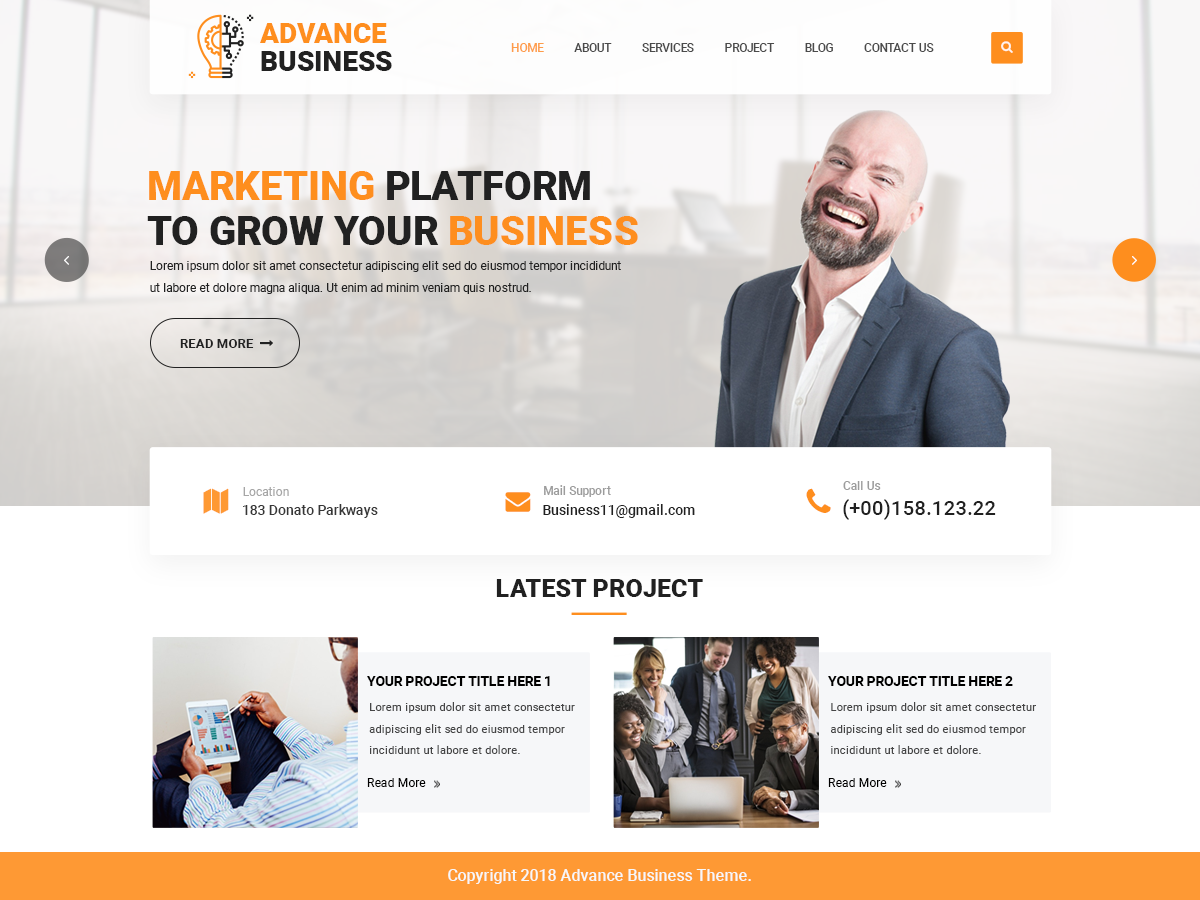 Advance Business Preview Wordpress Theme - Rating, Reviews, Preview, Demo & Download