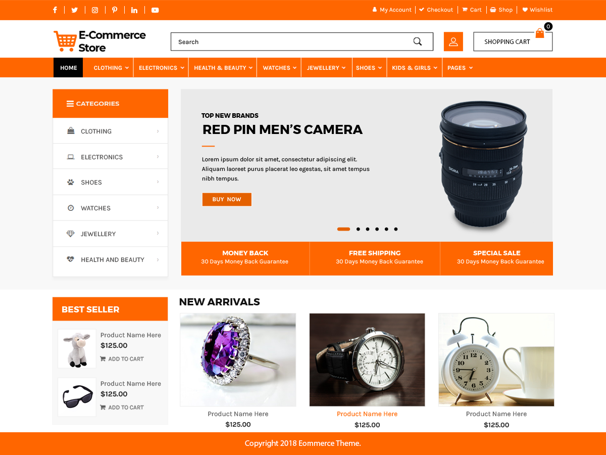 Advance Ecommerce Preview Wordpress Theme - Rating, Reviews, Preview, Demo & Download