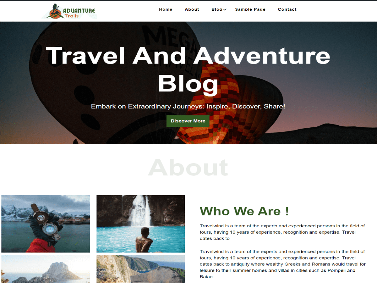Adventure Trails Preview Wordpress Theme - Rating, Reviews, Preview, Demo & Download