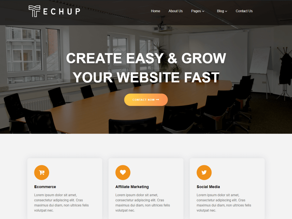 Advertising Techup Preview Wordpress Theme - Rating, Reviews, Preview, Demo & Download