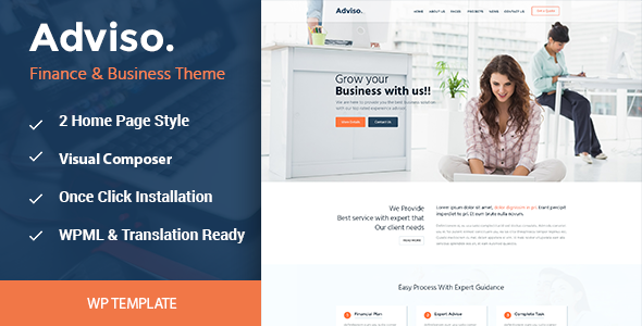 Adviso Preview Wordpress Theme - Rating, Reviews, Preview, Demo & Download