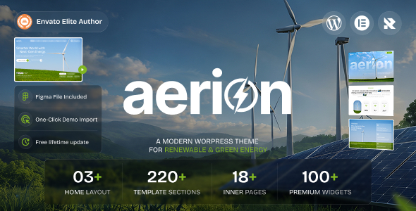 Aerion Preview Wordpress Theme - Rating, Reviews, Preview, Demo & Download