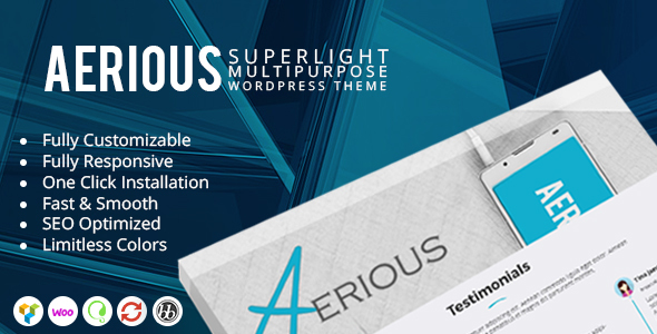 Aerious Preview Wordpress Theme - Rating, Reviews, Preview, Demo & Download