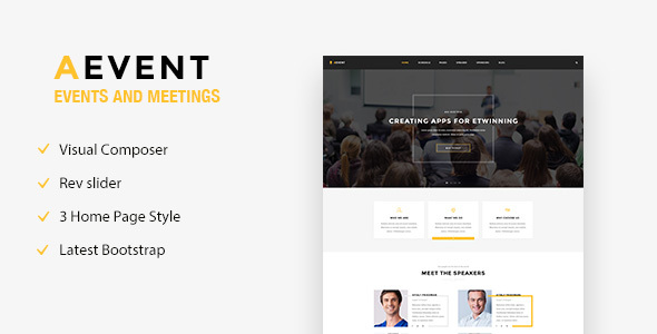 Aevent Preview Wordpress Theme - Rating, Reviews, Preview, Demo & Download
