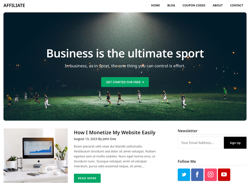 Affiliate Blogger Preview Wordpress Theme - Rating, Reviews, Preview, Demo & Download