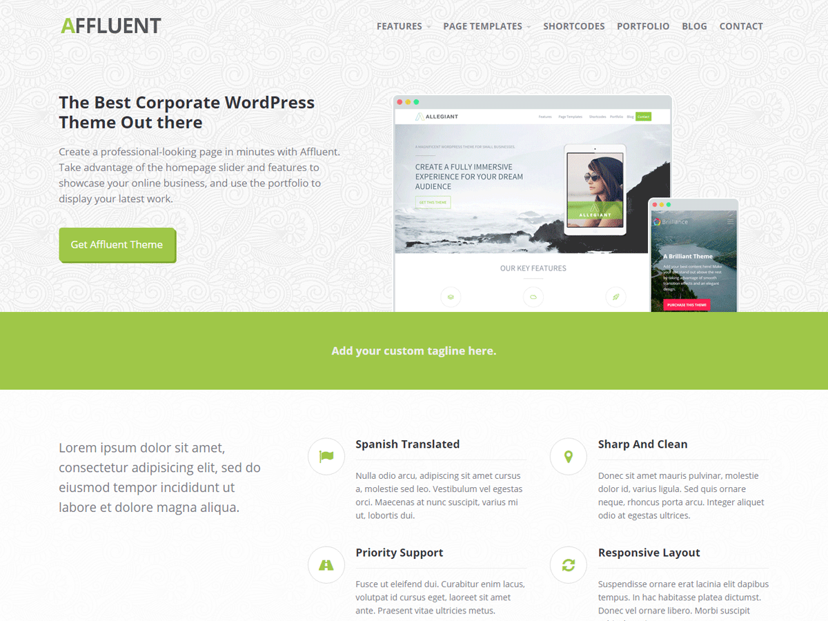 Affluent Preview Wordpress Theme - Rating, Reviews, Preview, Demo & Download