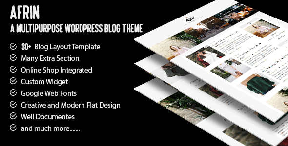 Afrin Preview Wordpress Theme - Rating, Reviews, Preview, Demo & Download