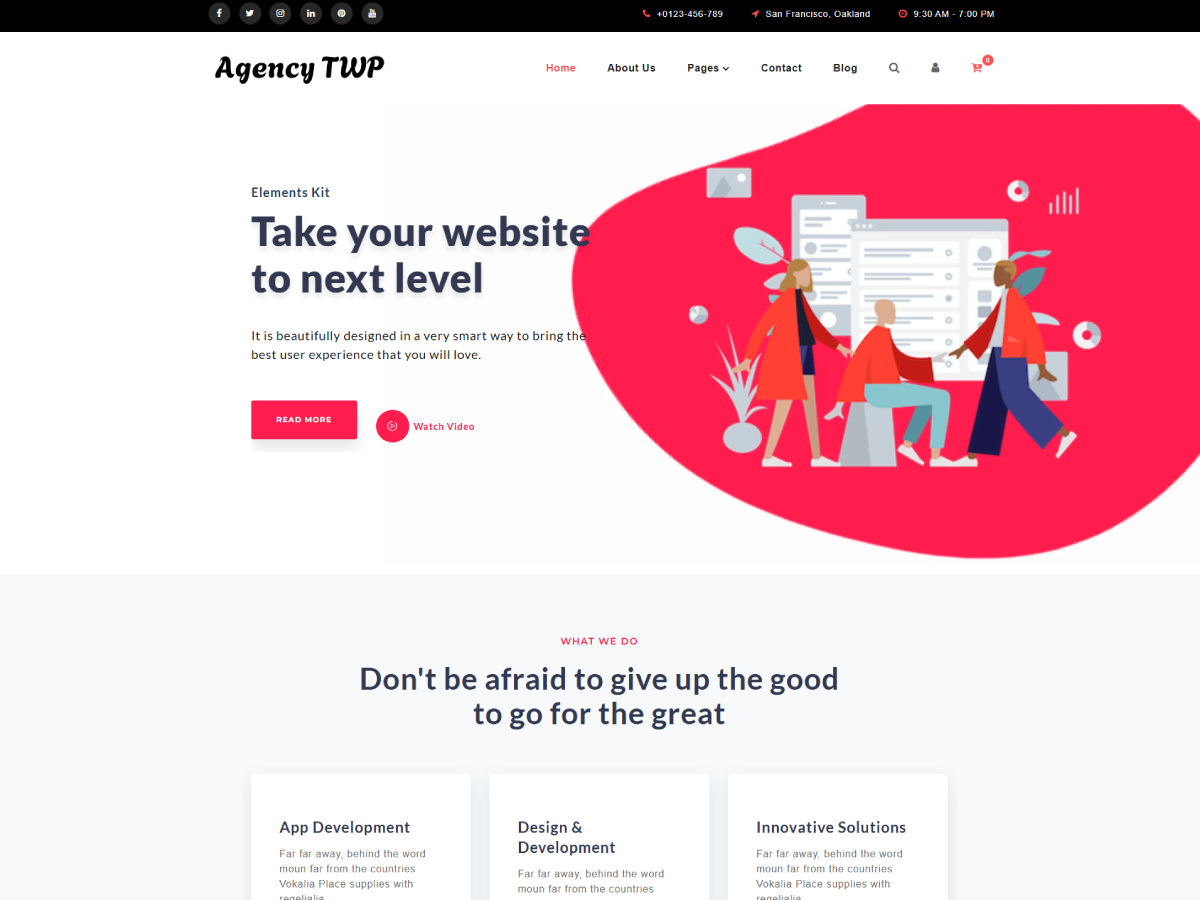 Agency TWP Preview Wordpress Theme - Rating, Reviews, Preview, Demo & Download