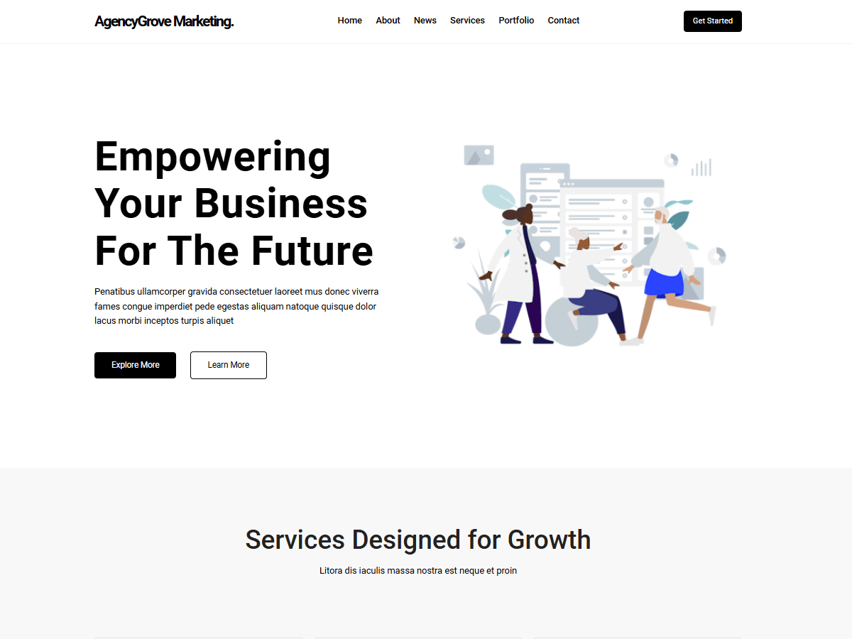 Agencygrove Marketing Preview Wordpress Theme - Rating, Reviews, Preview, Demo & Download