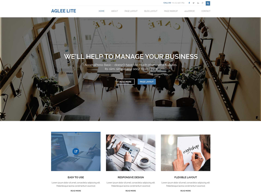 Aglee Lite Preview Wordpress Theme - Rating, Reviews, Preview, Demo & Download