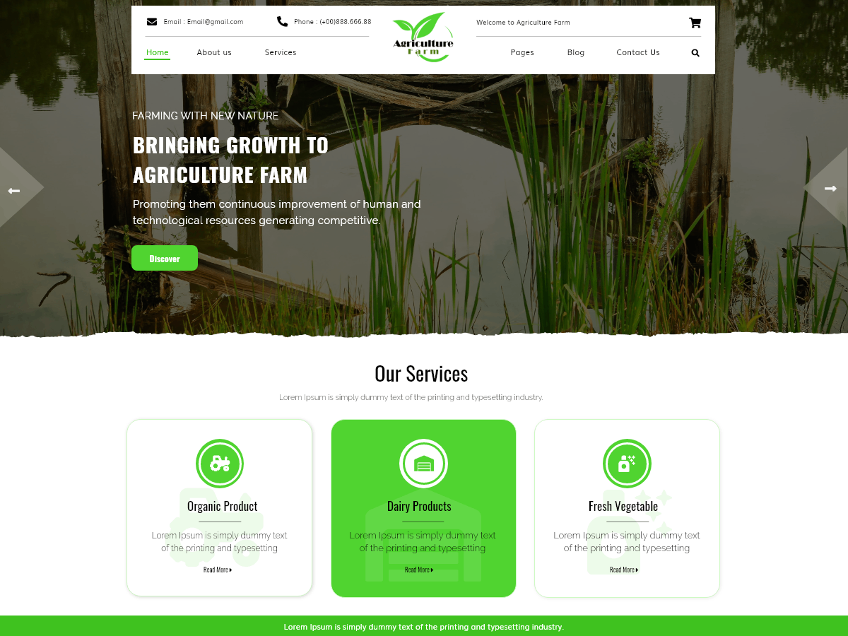 Agriculture Farm Preview Wordpress Theme - Rating, Reviews, Preview, Demo & Download