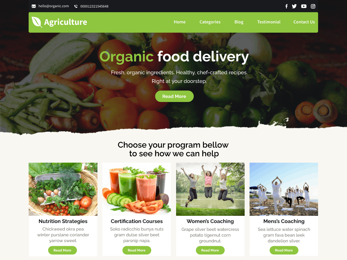 Agriculture Farming Preview Wordpress Theme - Rating, Reviews, Preview, Demo & Download