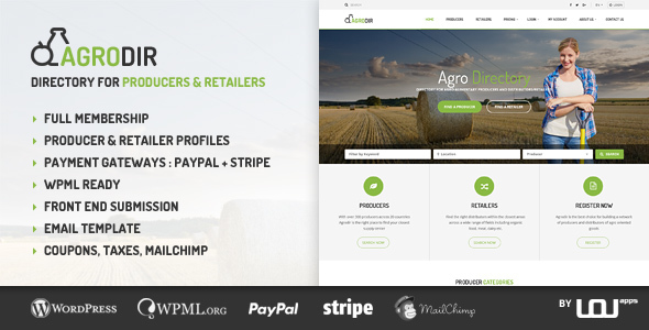 Agrodir Preview Wordpress Theme - Rating, Reviews, Preview, Demo & Download
