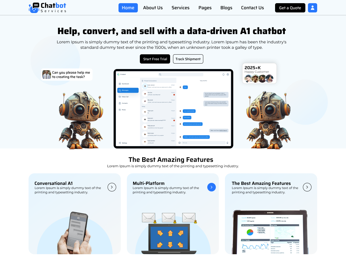 AI Chatbot Preview Wordpress Theme - Rating, Reviews, Preview, Demo & Download