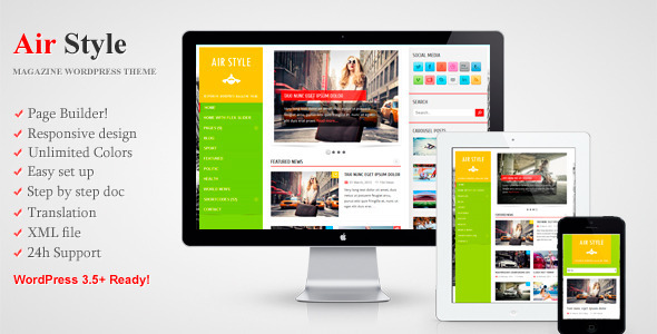 Air Style Preview Wordpress Theme - Rating, Reviews, Preview, Demo & Download