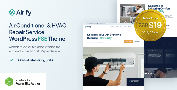 Airify Preview Wordpress Theme - Rating, Reviews, Preview, Demo & Download