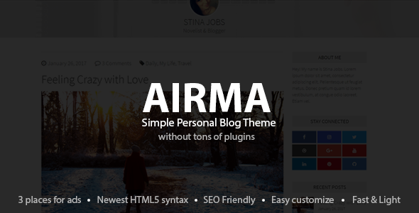 Airma Preview Wordpress Theme - Rating, Reviews, Preview, Demo & Download