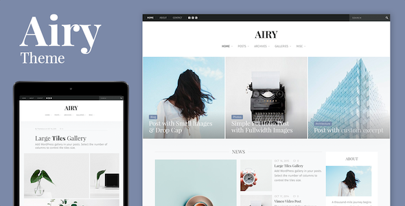 Airy Preview Wordpress Theme - Rating, Reviews, Preview, Demo & Download