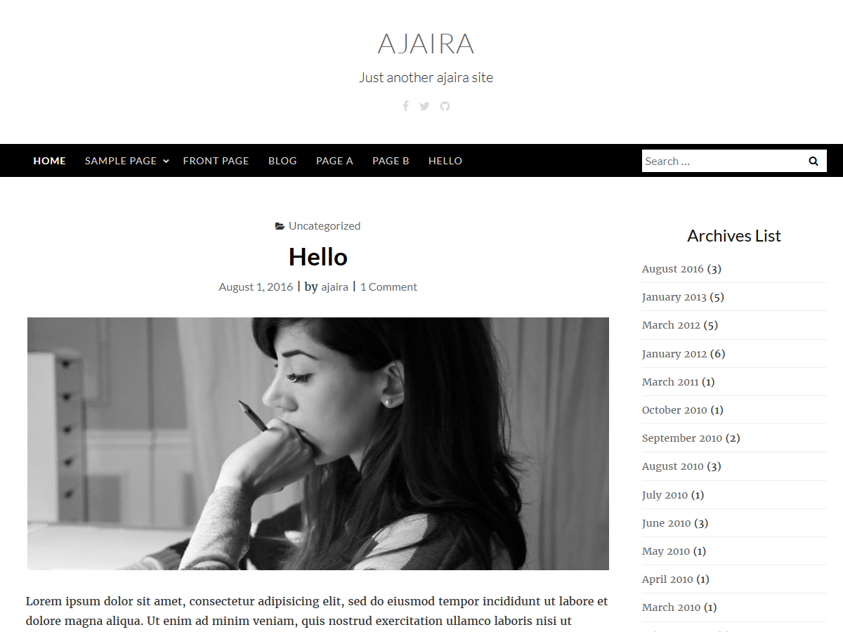 Ajaira Preview Wordpress Theme - Rating, Reviews, Preview, Demo & Download