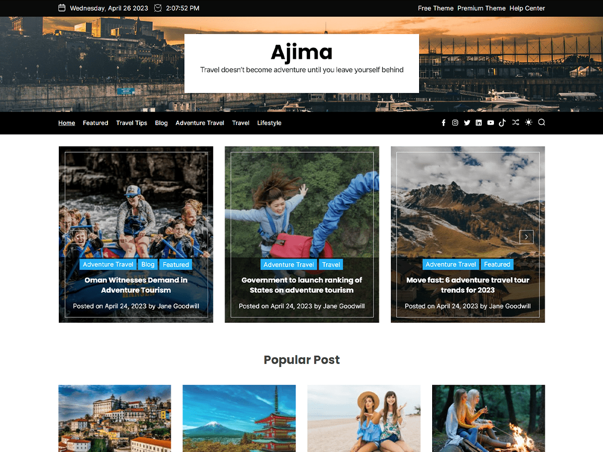 Ajima Preview Wordpress Theme - Rating, Reviews, Preview, Demo & Download